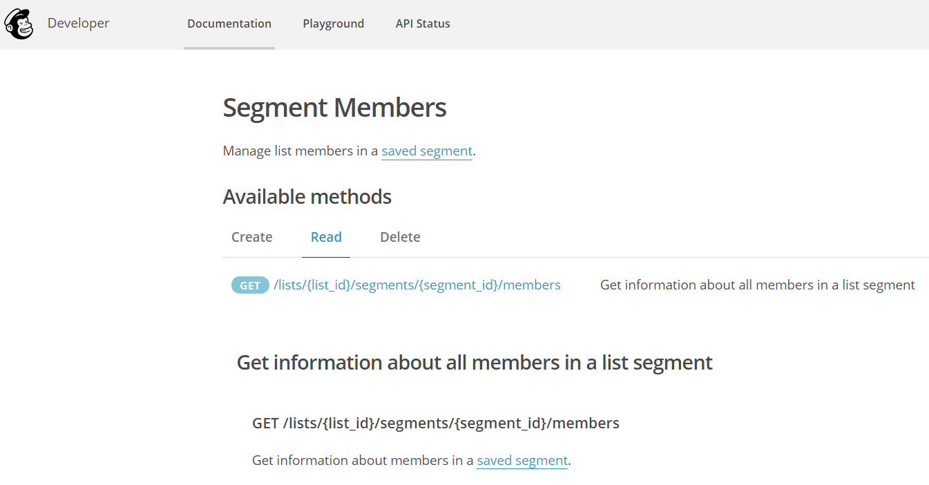 mailchimp segment member api method